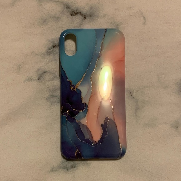 Other - Pastel and Gold  Marble iPhone XS Case
